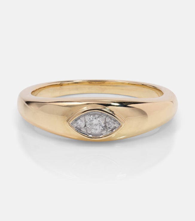 Muse 10kt gold ring with diamonds | Stone and Strand