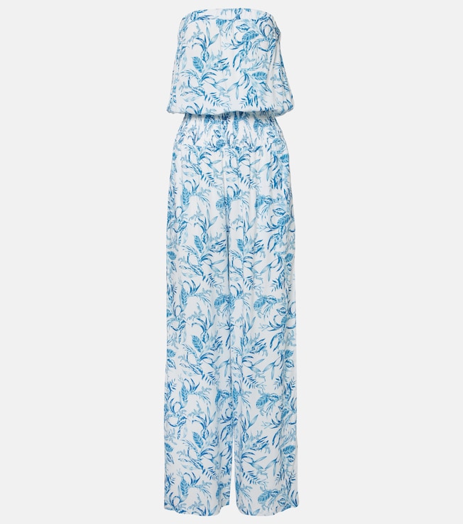 Naomi strapless cotton jumpsuit | Melissa Odabash
