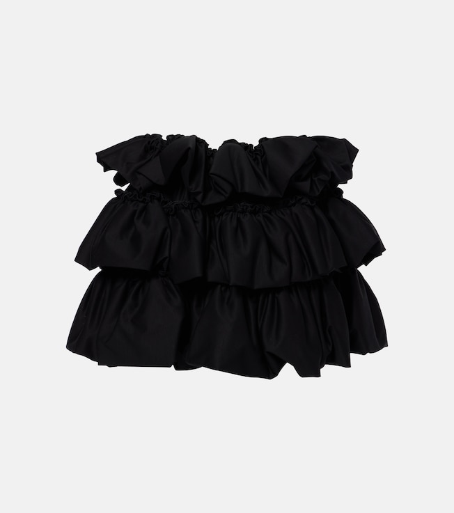 Tiered cotton miniskirt | Noir Kei Ninomiya