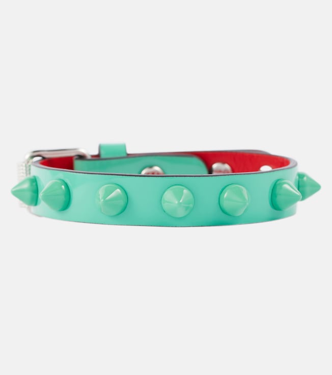 Loubilink embellished leather bracelet | Christian Louboutin