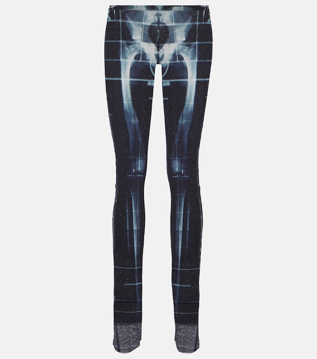 Squeletor semi-sheer mesh straight pants | Jean Paul Gaultier