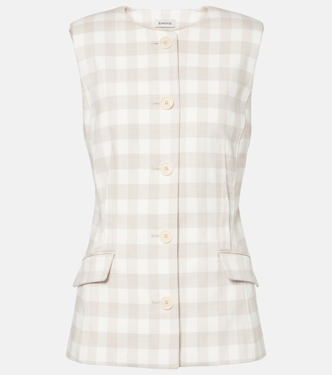 Calliope gingham vest | Simkhai