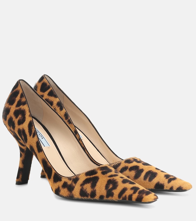 Printed calf hair pumps | Prada