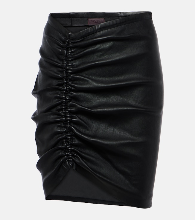 Mouna leather miniskirt | Stouls