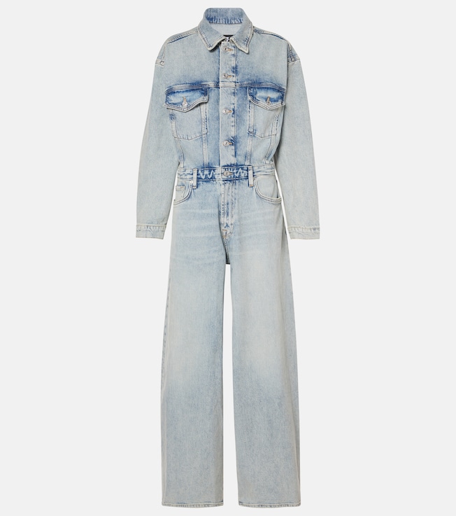 Wide-leg denim jumpsuit | 7 For All Mankind