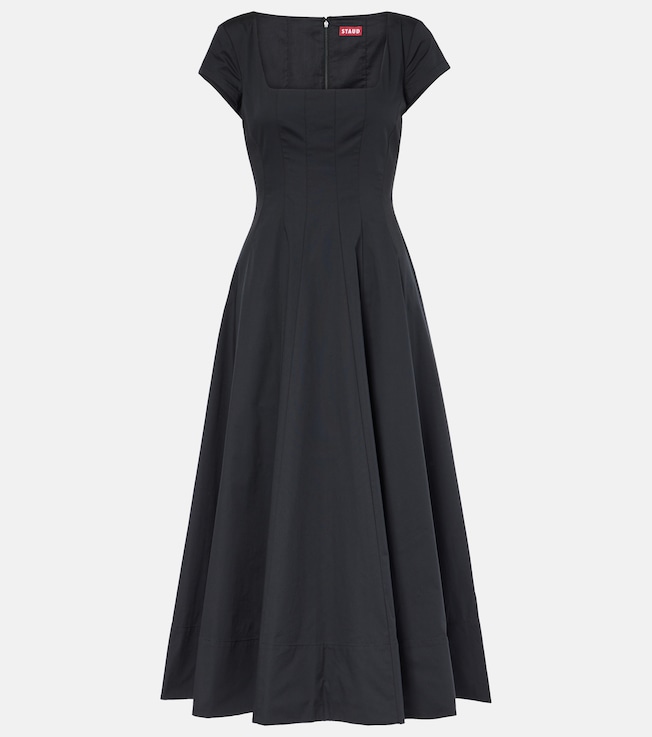 Cotton poplin midi dress | Staud