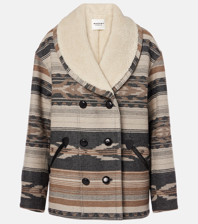 Dorcas faux shearling-trimmed peacoat | Marant Etoile