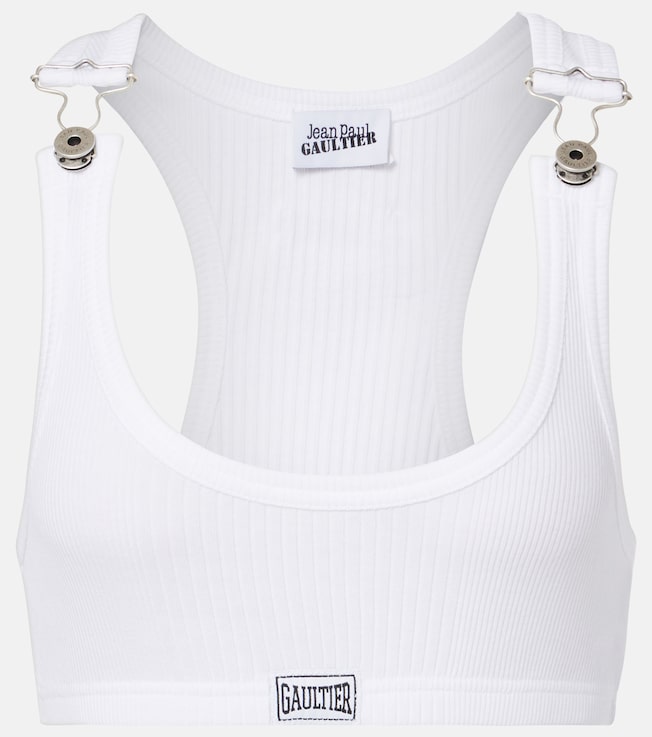 Ribbed-knit cotton jersey bra top | Jean Paul Gaultier