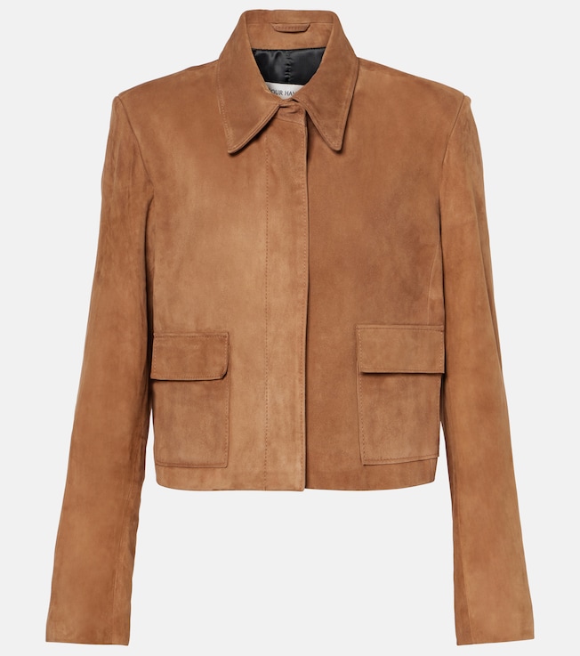 Bleeker cropped suede jacket | Nour Hammour