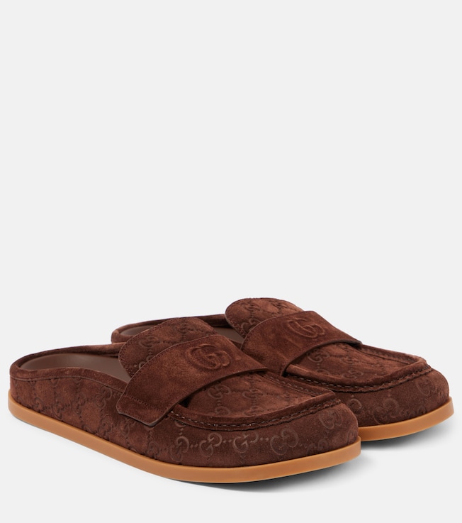 Double G GG suede mules | Gucci