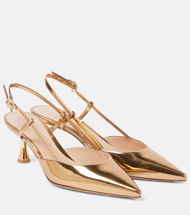 Ascent 55 metallic leather slingback pumps | Gianvito Rossi