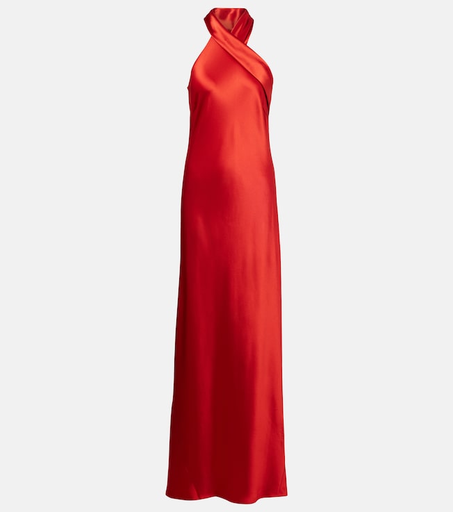 Pandora satin cocktail dress | Galvan