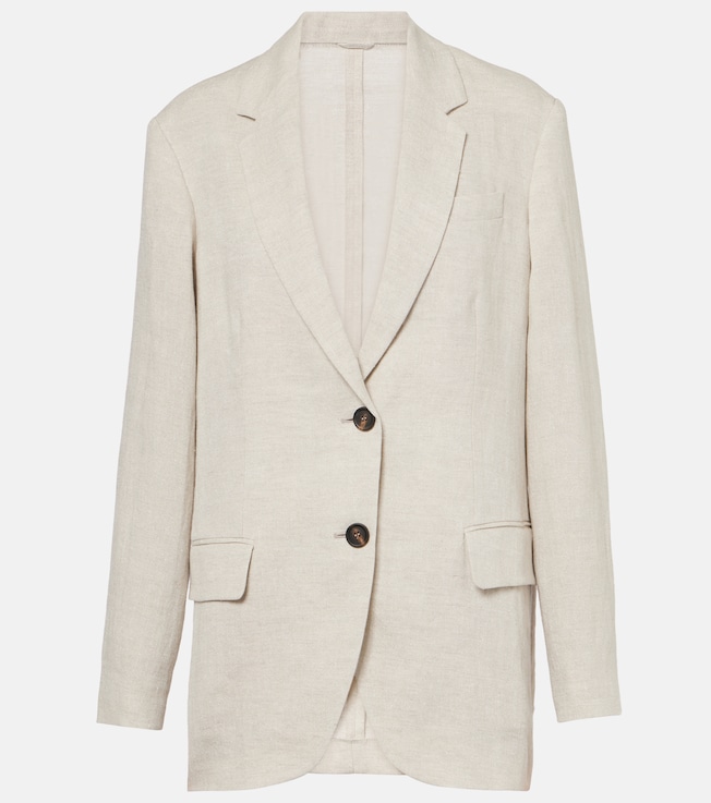 Linen-blend blazer | Brunello Cucinelli