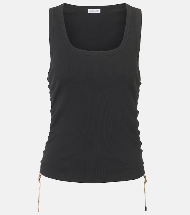 Ruched cotton-blend top | Burberry