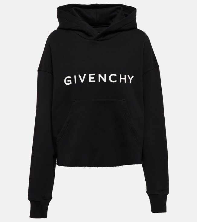 Cropped cotton fleece sweatshirt | Givenchy