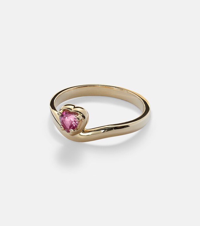 Sweetheart Bonbon Merge 10kt gold ring with tourmaline | Stone and Strand