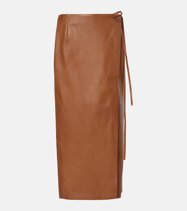 Bert leather wrap skirt | The Row