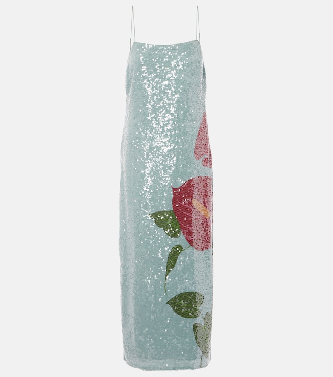 Anthurium printed embellished slip dress | Farm Rio