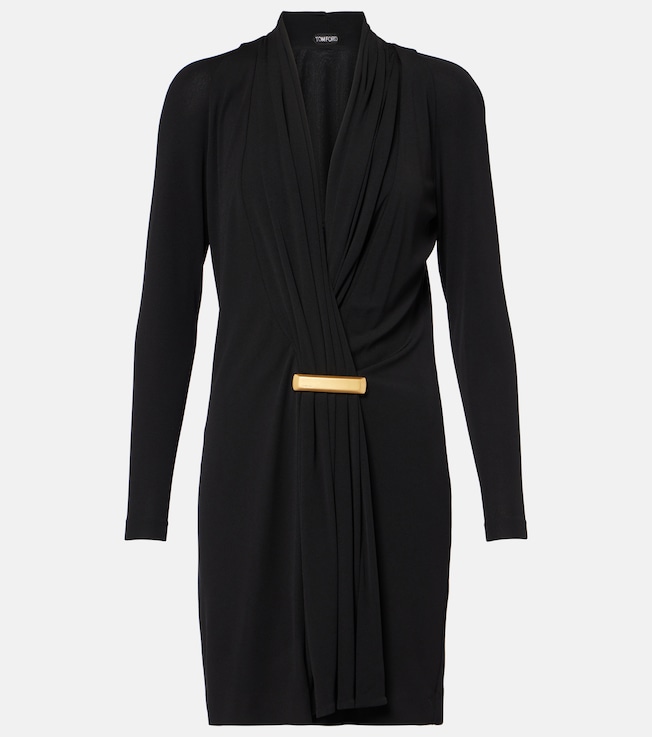 Draped crêpe jersey cocktail dress | Tom Ford