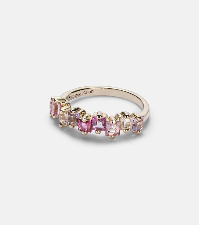14kt gold ring with topaz, amethyst and rhodolite | Suzanne Kalan