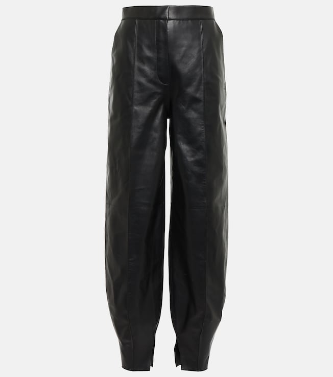 High-rise balloon leather pants | Loewe
