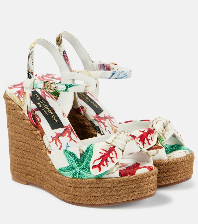 Capri Cava printed espadrille wedges | Dolce&Gabbana