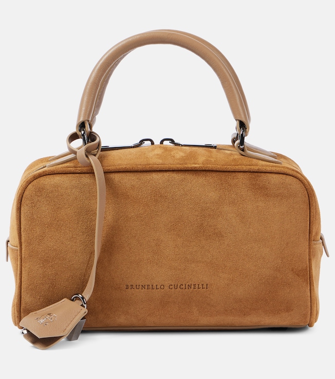 Small suede tote bag | Brunello Cucinelli