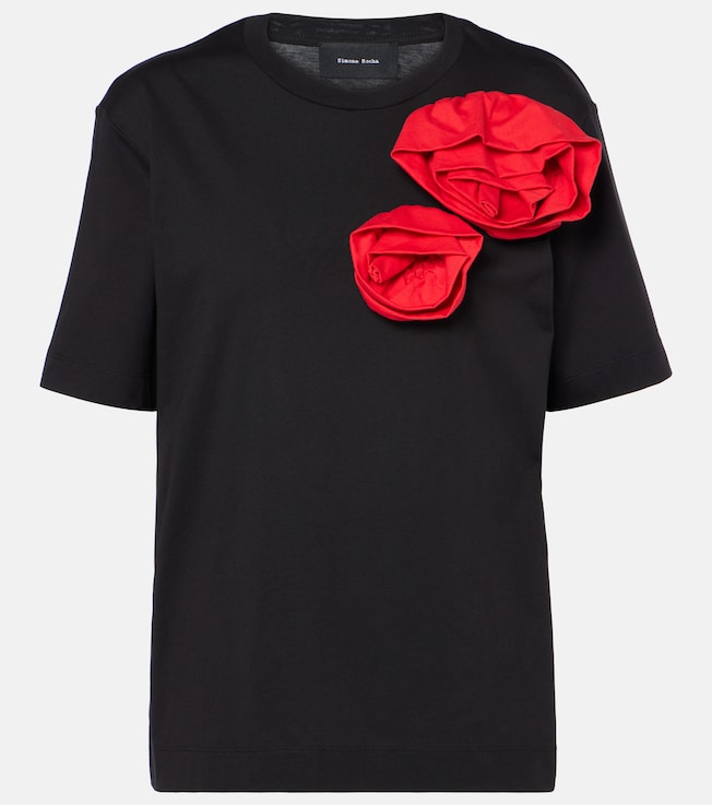 Boy floral-appliqué cotton T-shirt | Simone Rocha