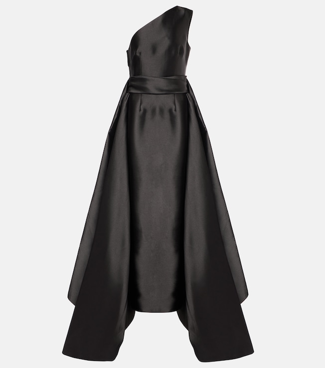 One-shoulder twill gown | Solace London