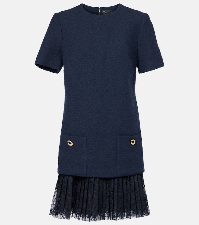 Tweed and lace minidress | Oscar de la Renta