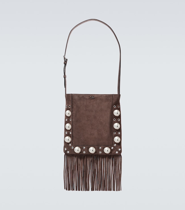 Nellcôte studded suede shoulder bag | Valentino Garavani