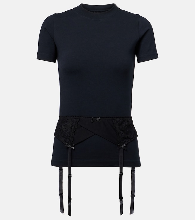 Lingerie cotton-blend jersey T-shirt | Balenciaga