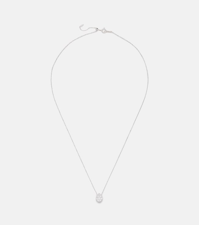 Floating 18kt white gold necklace with diamonds | Persée
