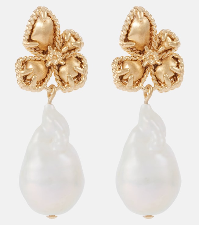 Bloom Baroque pearl gold-plated earrings | Zimmermann