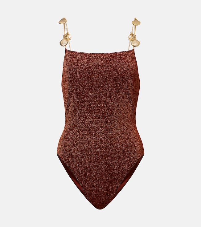 Lumière Shells embellished swimsuit | Oséree