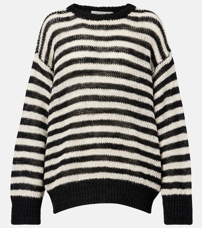 Striped linen-blend sweater  | Róhe