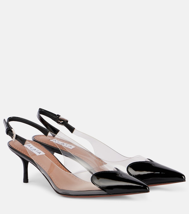 Cœur leather-trimmed PVC pumps | Alaïa