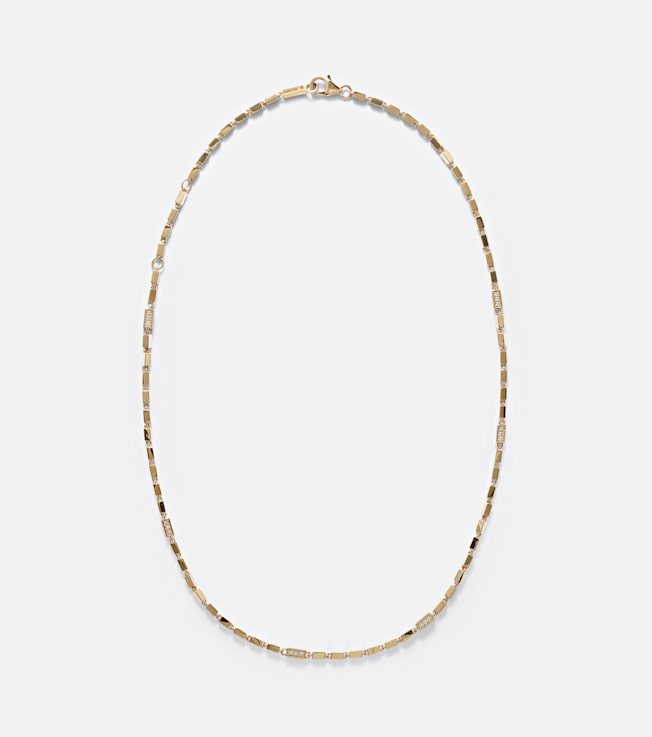 18kt gold necklace with diamonds | Suzanne Kalan
