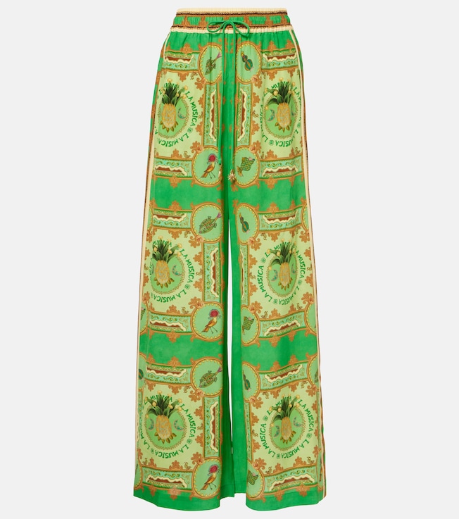 La Musica printed silk palazzo pants | Alémais