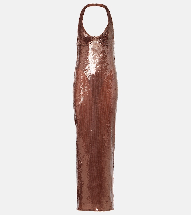 Coralie sequined halterneck gown | The New Arrivals Ilkyaz Ozel