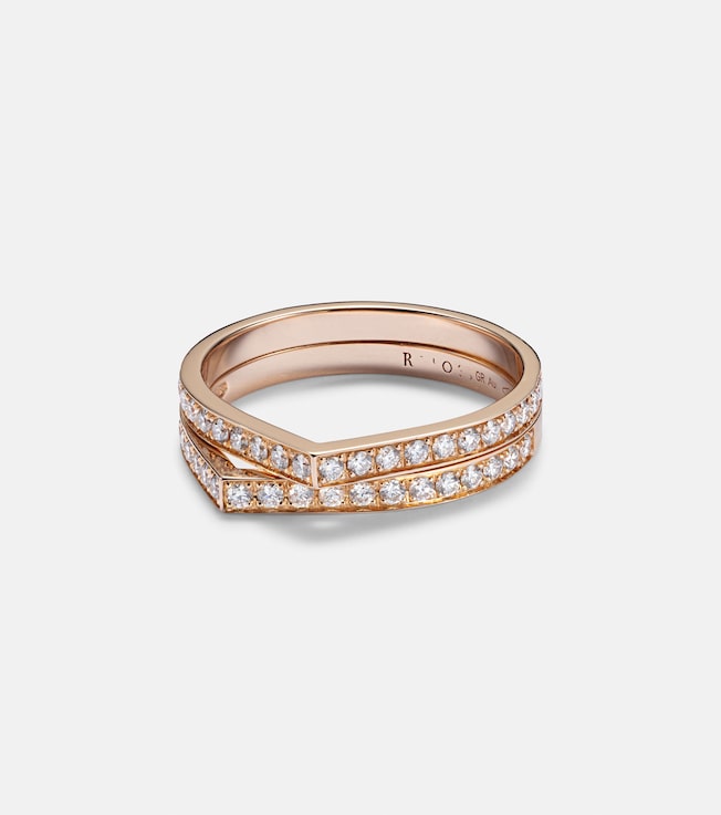 Antifer rose gold ring with diamonds | Repossi