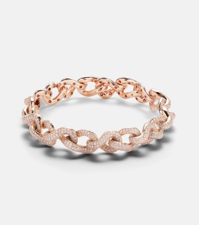 Infinity Link 18kt rose gold bracelet with diamonds | Shay Jewelry