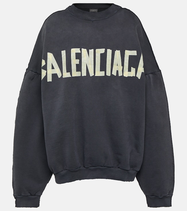Logo cotton jersey sweatshirt | Balenciaga