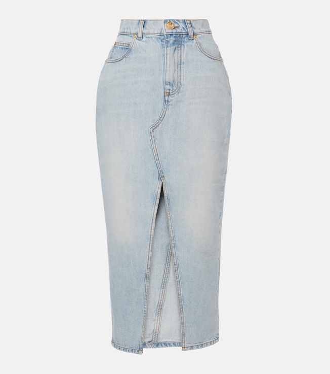 Denim midi skirt | Balmain