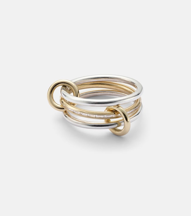 Sonja SG 18kt gold and sterling silver ring with diamonds  | Spinelli Kilcollin