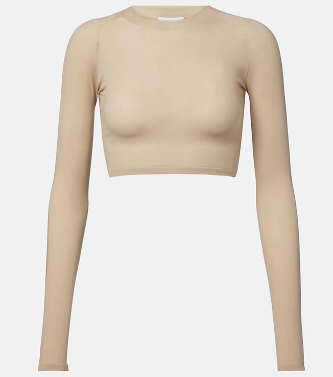 Jersey crop top  | Alaïa