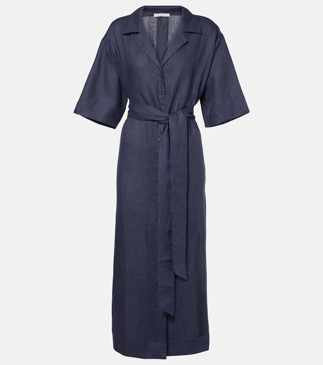 Larnaca linen midi dress | Asceno