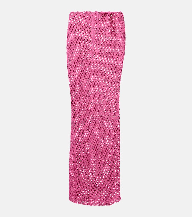 Magen crochet cotton-blend maxi skirt | Bananhot