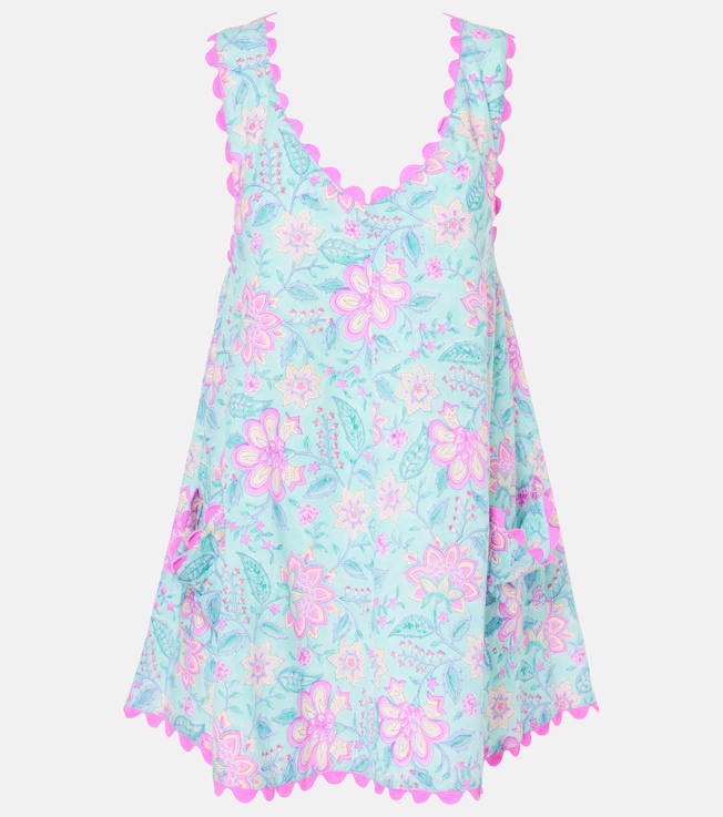 Floral embroidered poplin beach dress | Juliet Dunn