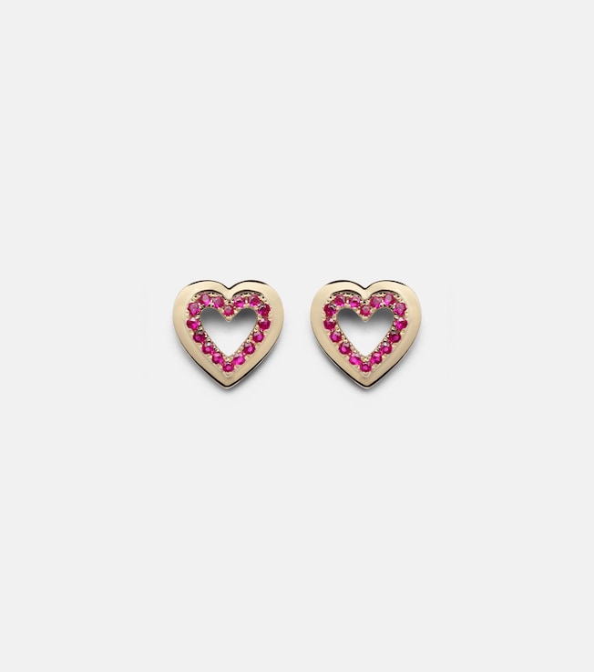 14kt gold earrings with sapphires | Roxanne First